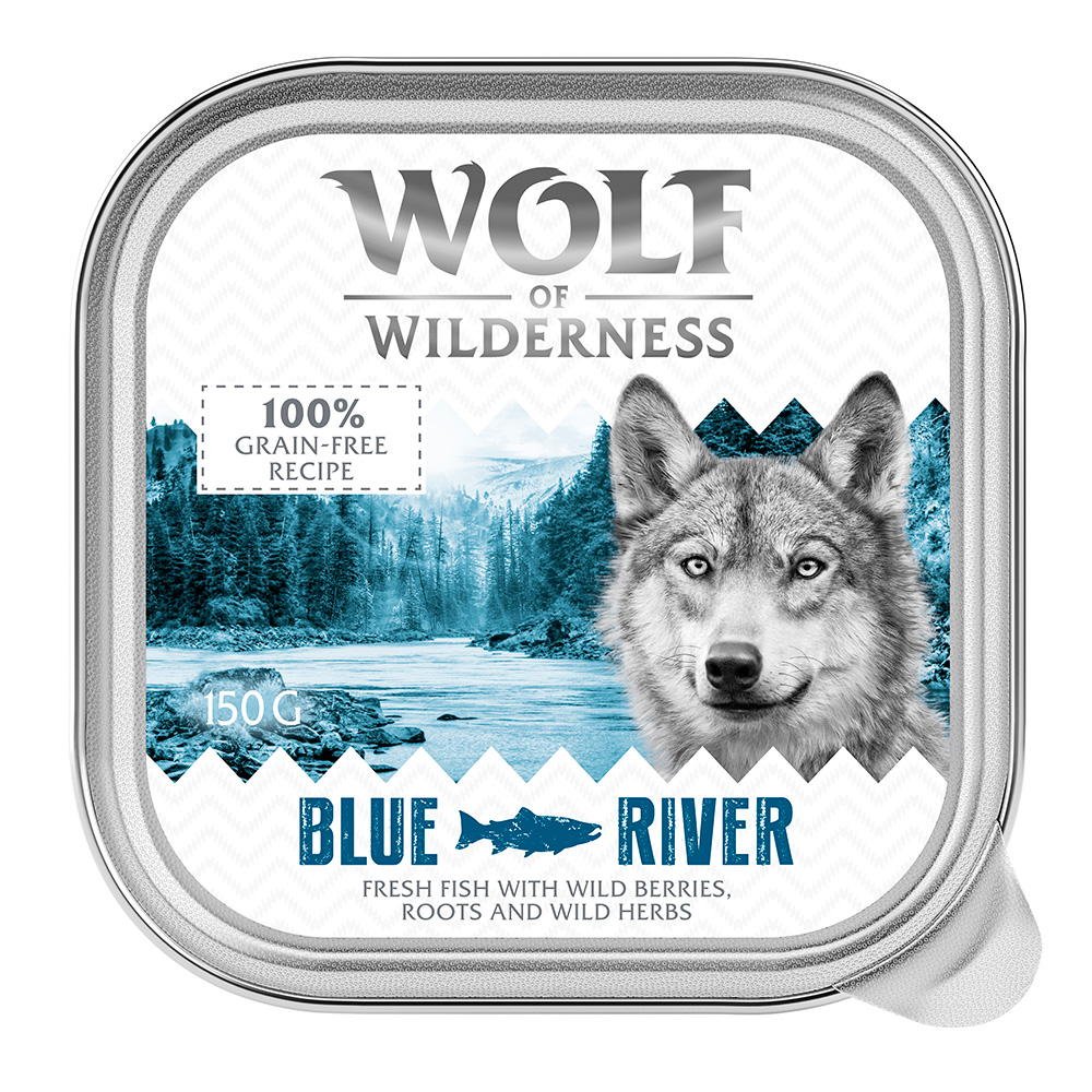 Wolf of Wilderness Monoprotein Adult, tacki 6 x 150 g  - Blue River, ryba