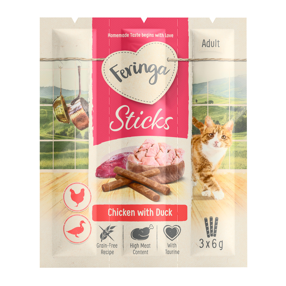 Feringa Sticks, kurczak i kaczka - 3 x 6 g miniaturka