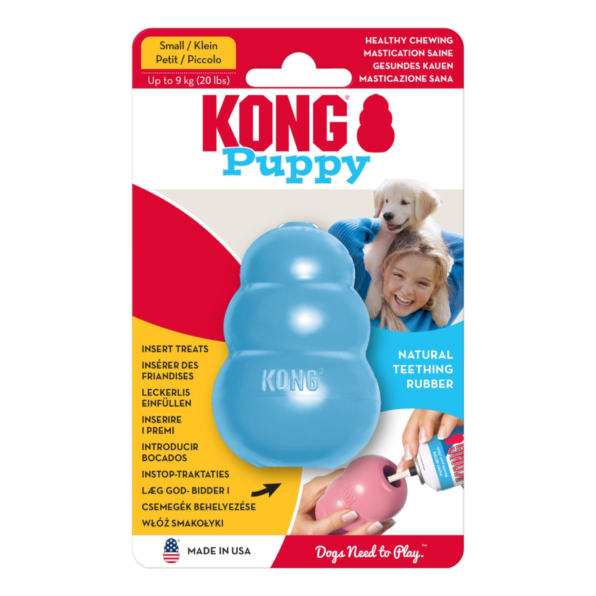 KONG Puppy - S, niebieski