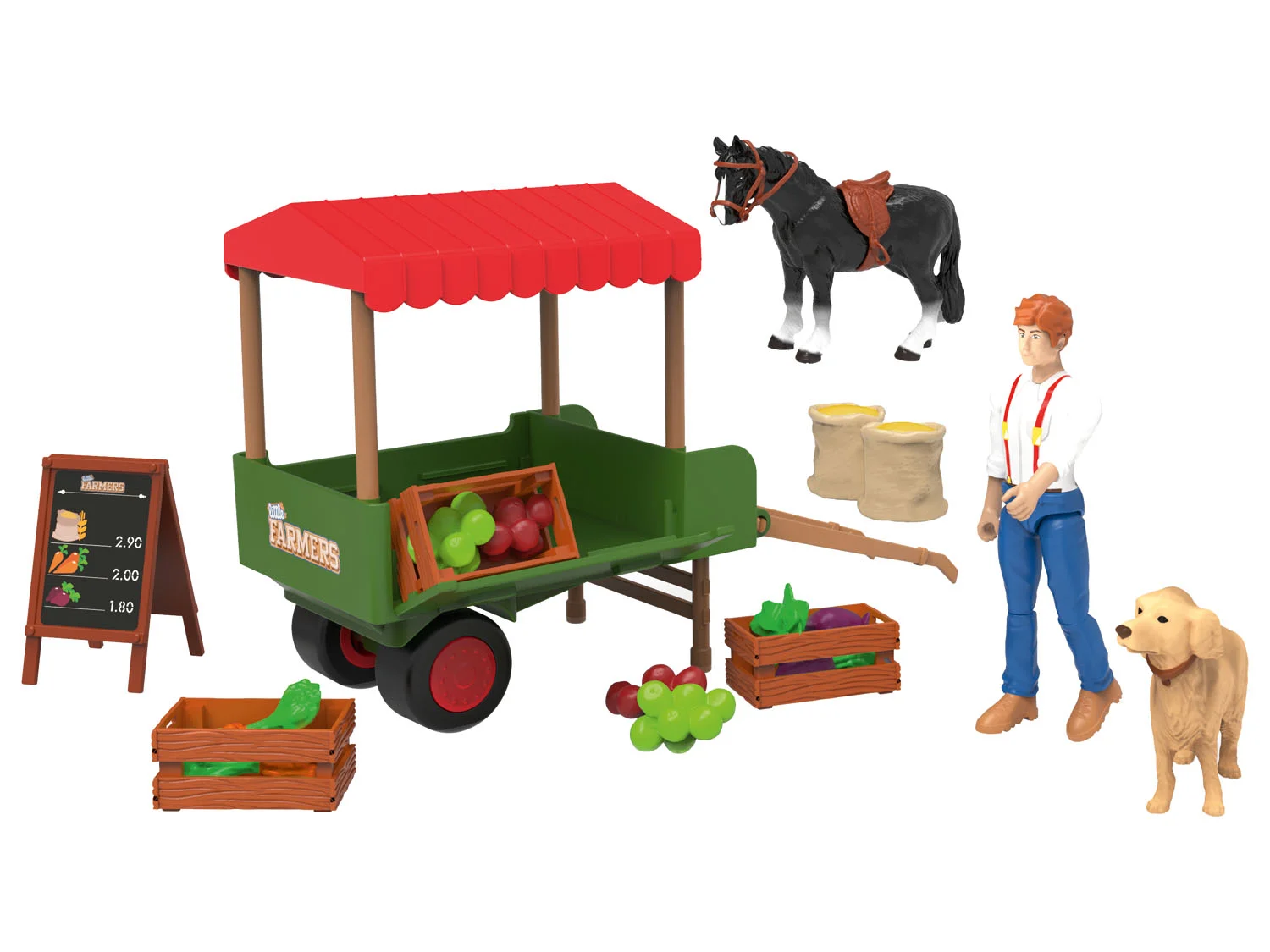 Playtive Zestaw z figurkami Animal Adventures M, 1 szt. (Gospodarstwo - stragan)
