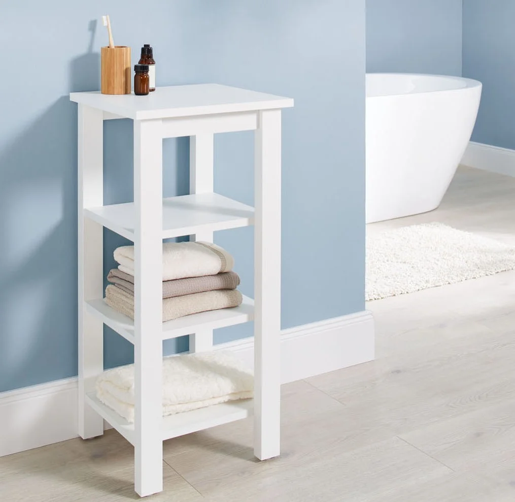 LIVARNO home Regał z 3 półkami »Stockholm«, w stylu rustykalnym, biały