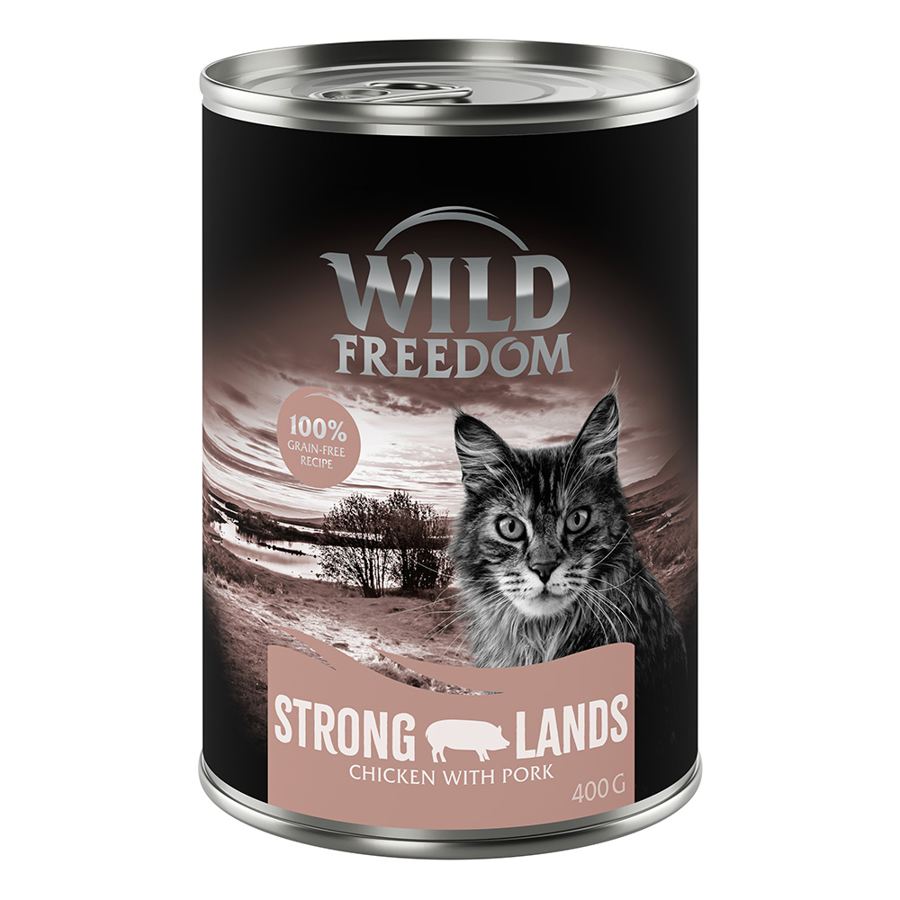 Megapakiet Wild Freedom Adult, 24 x 400 g - Strong Lands - Kurczak i wieprzowina