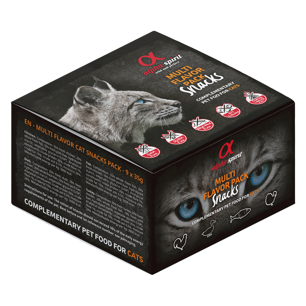 Alpha Spirit Multi-Flavour, przekąska dla kotów - 9 x 35 g