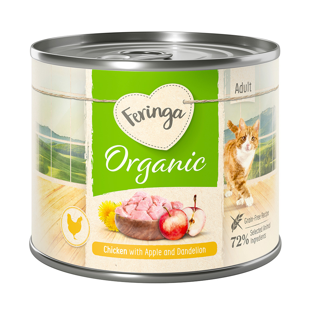 Korzystny pakiet Feringa Bio Menu Adult, 12 x 200 g - Biokurczak z jabłkiem i mniszkiem lekarskim