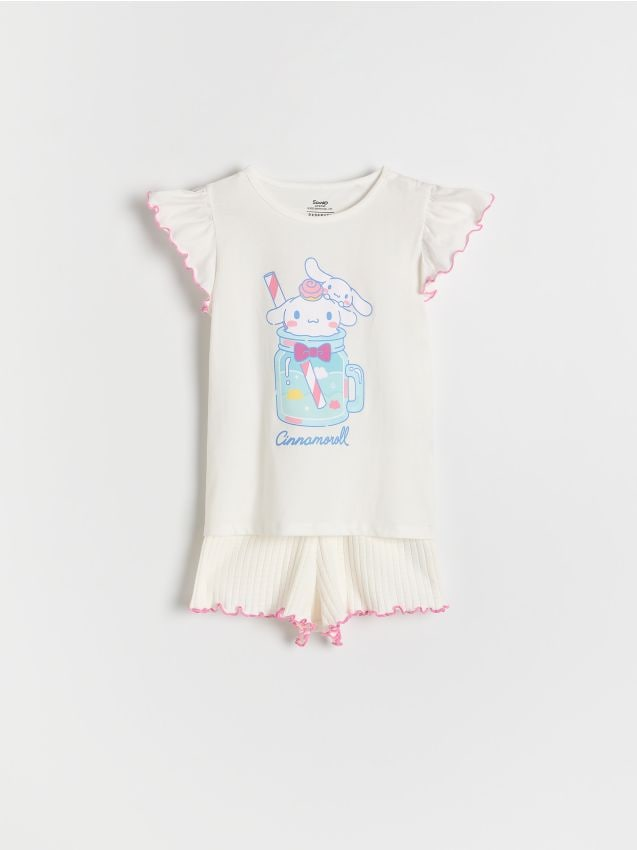 Reserved - Piżama dwuczęściowa Cinnamoroll - złamana biel