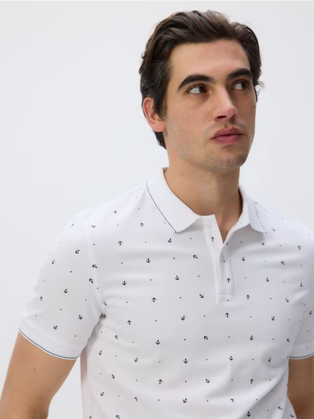 Reserved - Koszulka polo regular fit - biały miniaturka