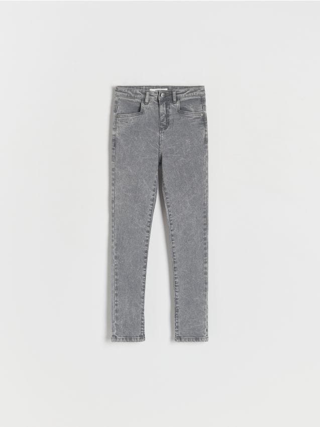 Reserved - Jeansy slim high waist - jasnoszary miniaturka