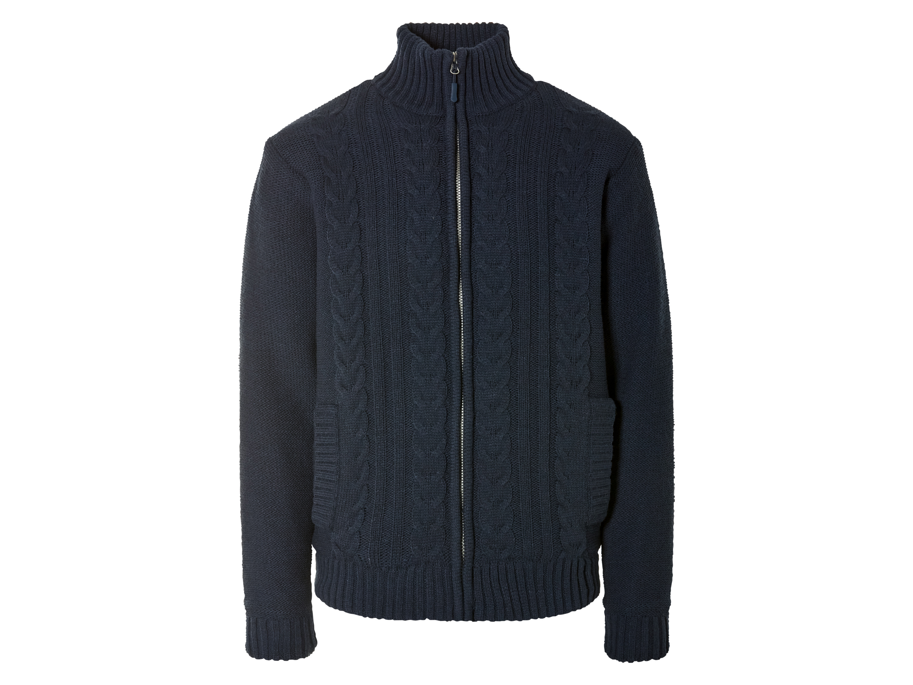 LIVERGY® Sweter męski z grubej dzianiny (S(44/46), Granatowy)
