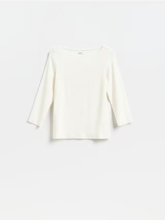 Reserved - Longsleeve z modalem - biały