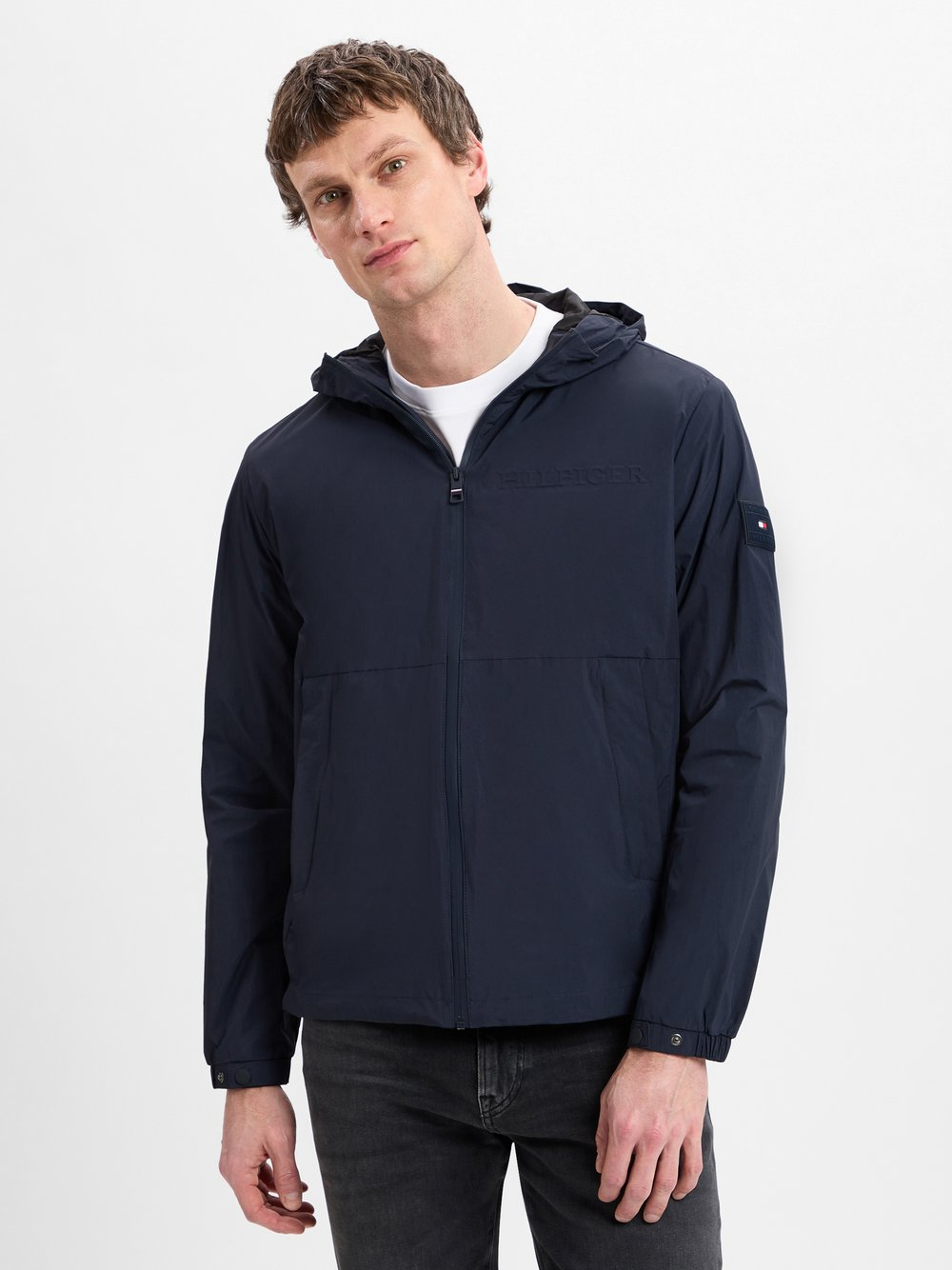 Tommy Hilfiger Kurtka męska Mężczyźni Sztuczne włókno niebieski, M