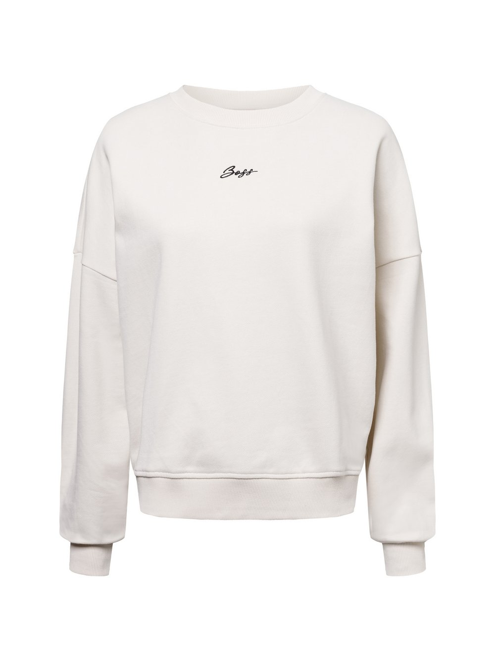 BOSS Orange Bluza damska - Esweaty Kobiety Bawełna biały, L