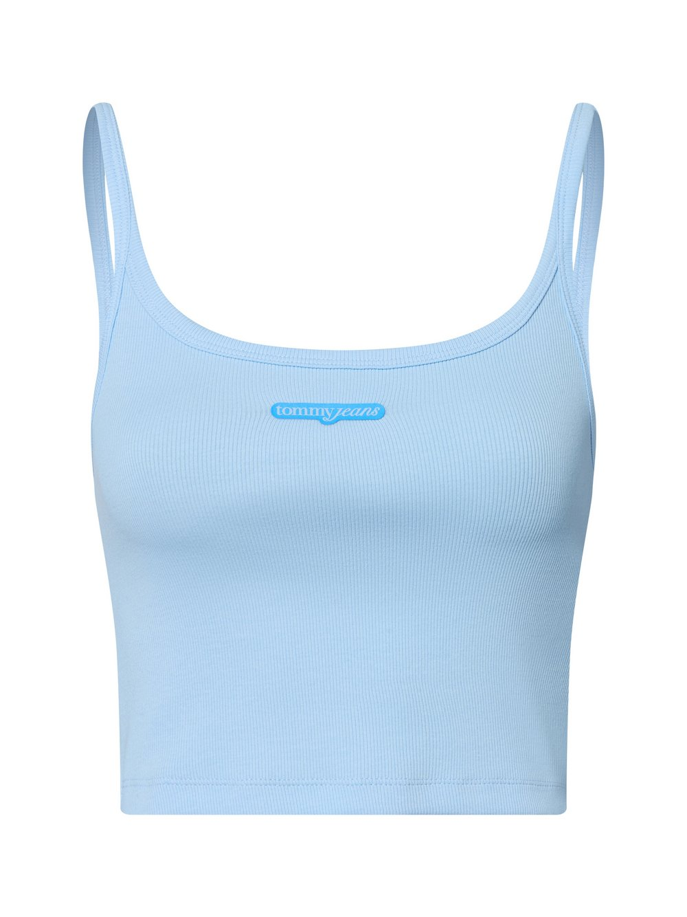 Tommy Jeans Damski crop top Kobiety Bawełna niebieski, XS