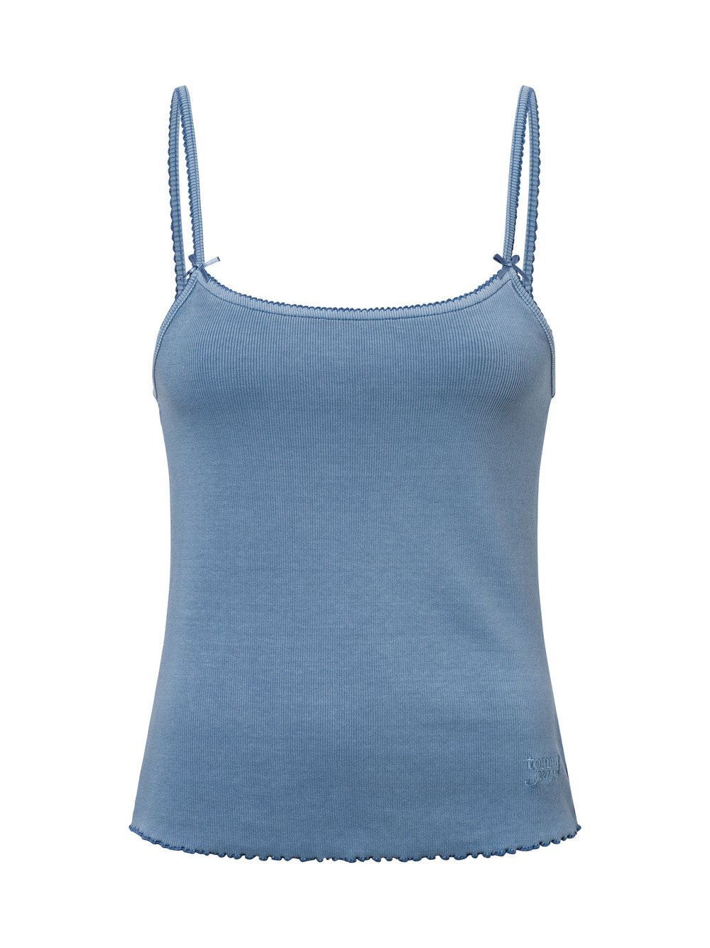 Tommy Jeans Damski top na ramiączkach Kobiety Bawełna niebieski, M