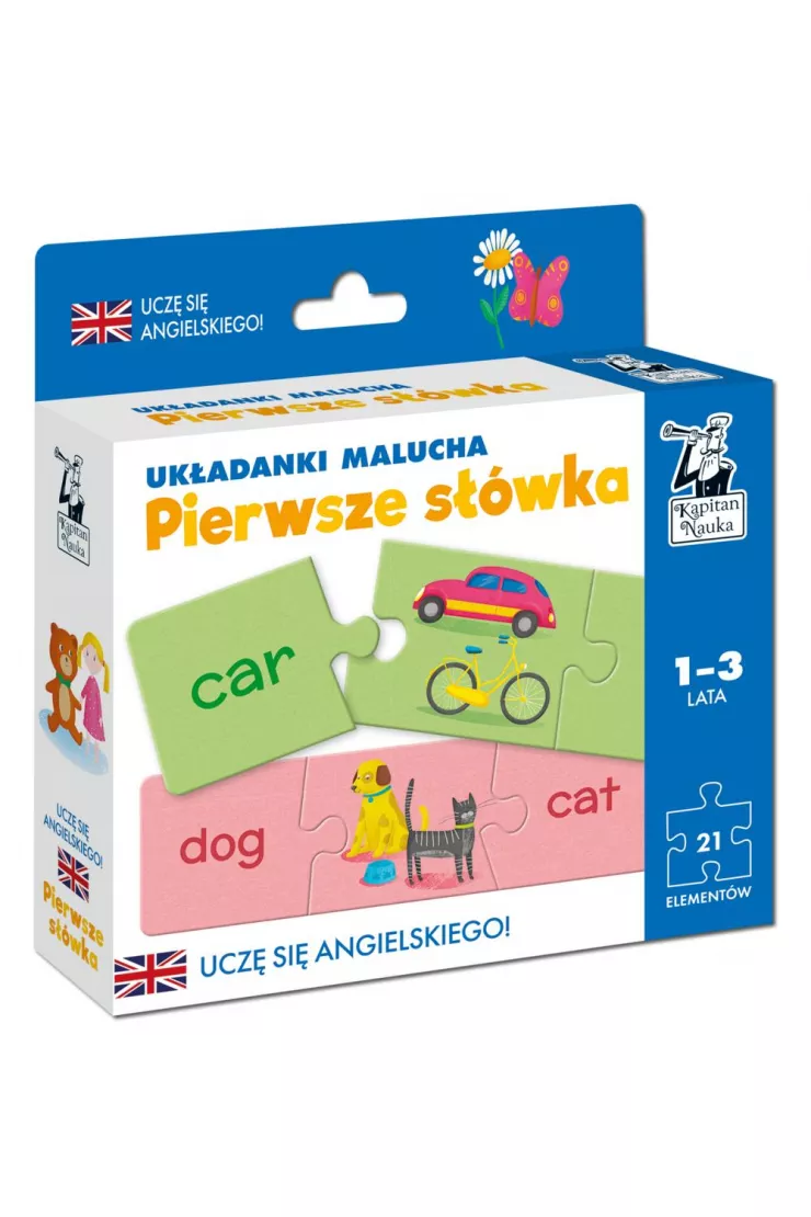 Kapitan Nauka. Układanki malucha. Angielski. Pierwsze słówka