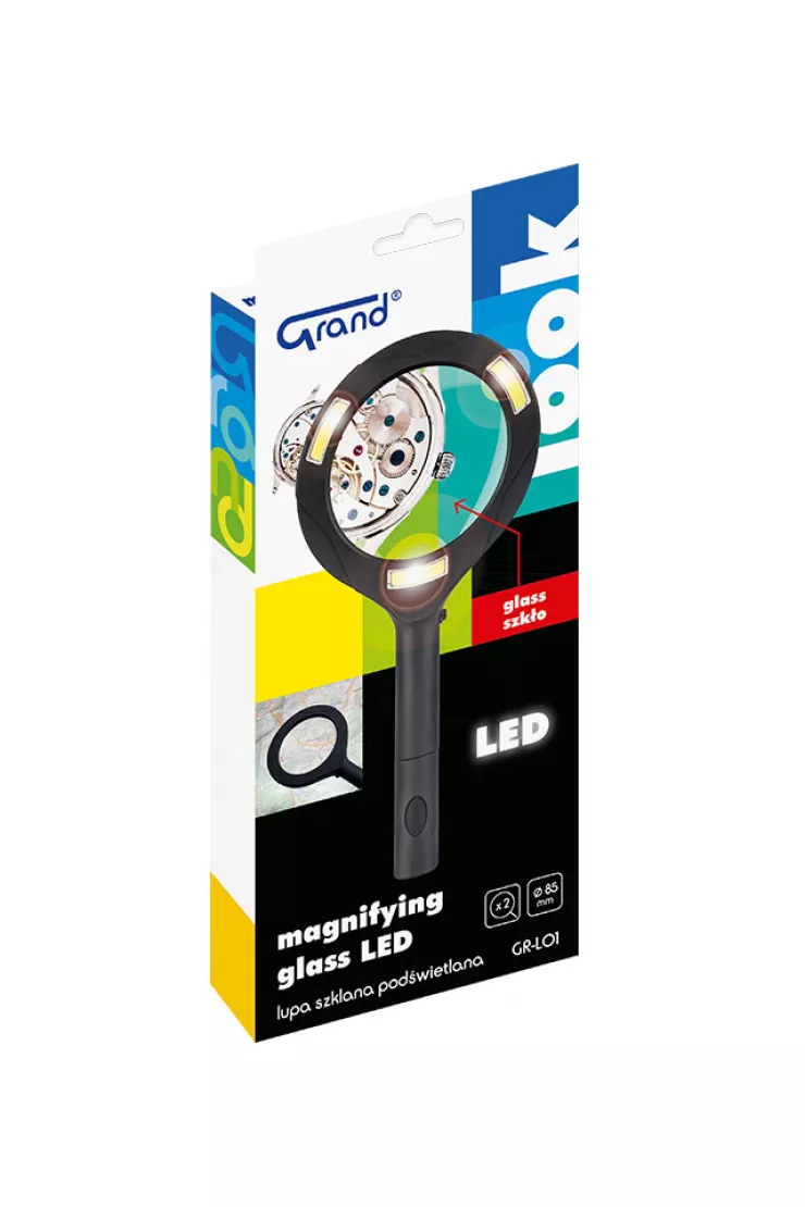 Lupa szklana  podświetlana Led