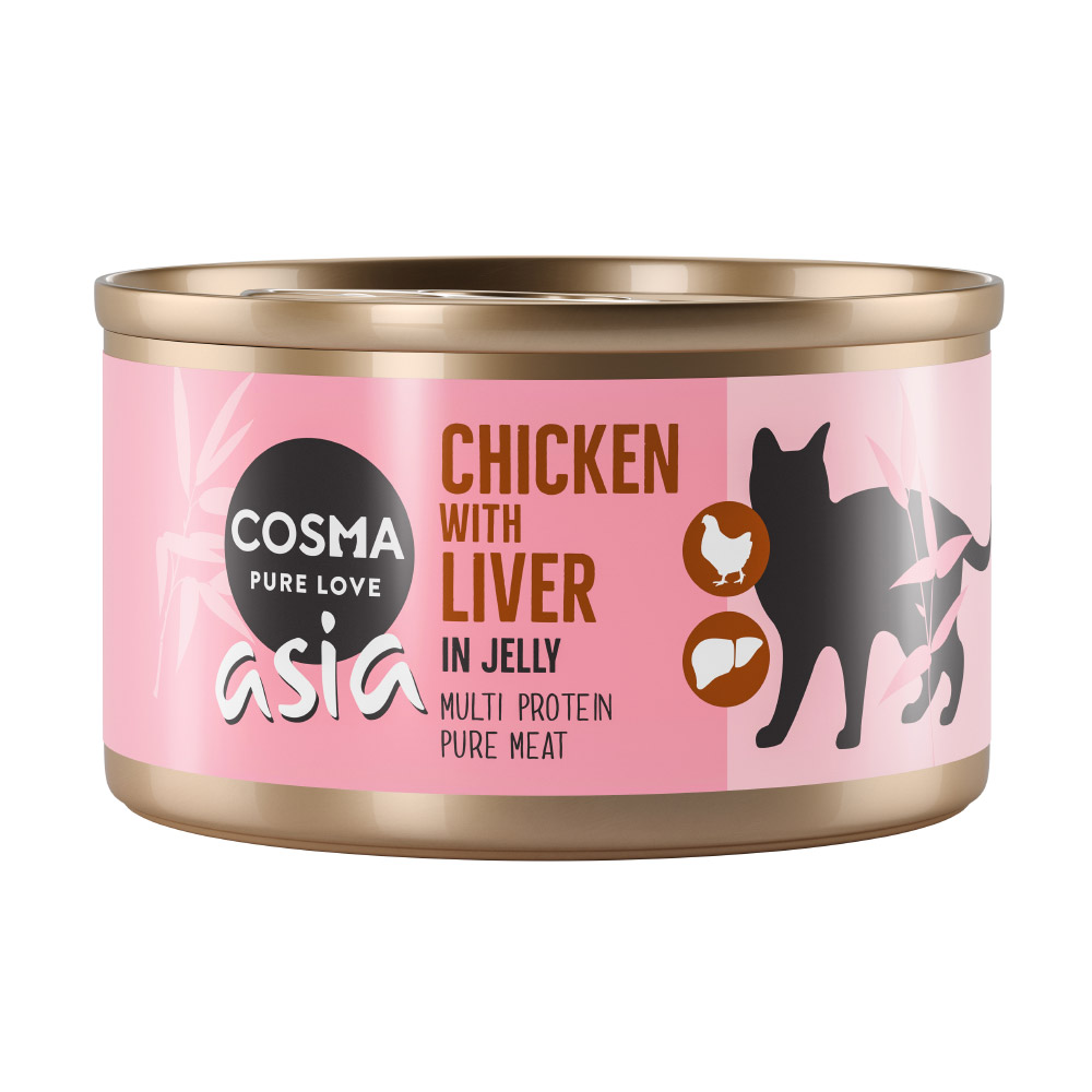 Cosma Asia w galarecie, 6 x 85 g - Kurczak z wątróbką drobiową
