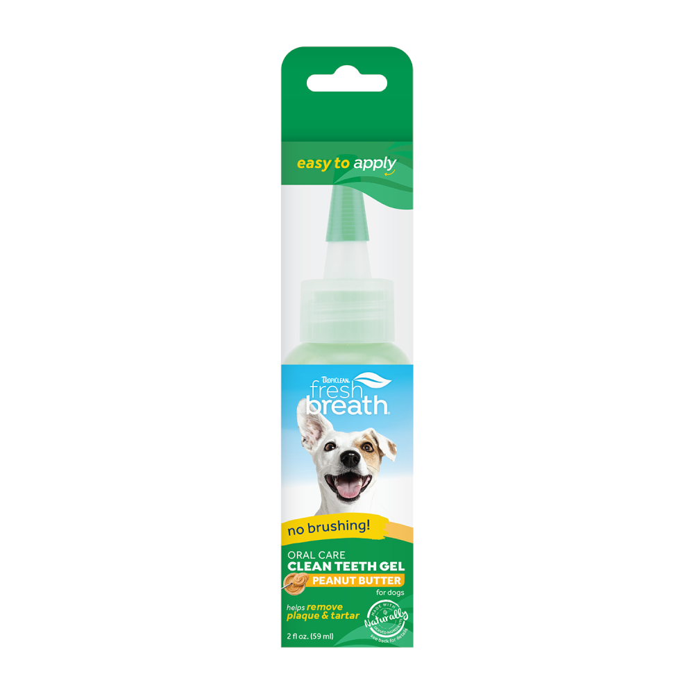 TropiClean Fresh Breath, żel do pielęgnacji zębów dla psów, masło orzechowe - 2 x 59 ml