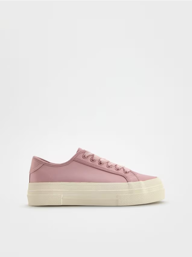 Reserved - Sneakersy na szerokiej podeszwie - brudny róż
