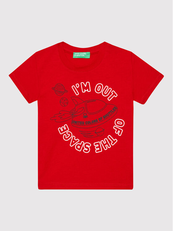 United Colors Of Benetton T-Shirt 3I1XG101C Czerwony Regular Fit