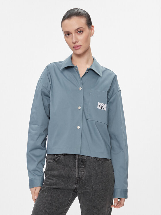 Calvin Klein Jeans Koszula J20J223241 Niebieski Oversize