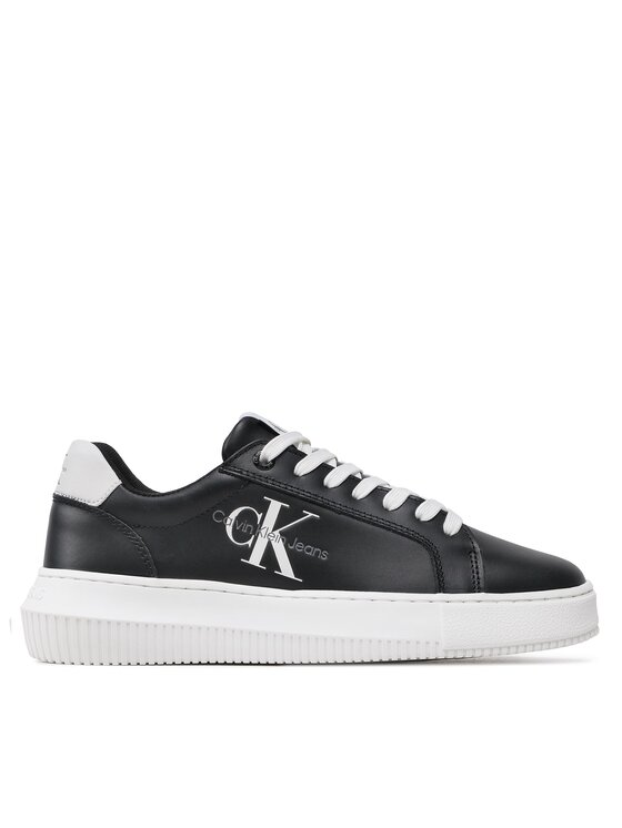 Calvin Klein Jeans Sneakersy Chunky Cupsole Laceup Mon Lth Wn YW0YW00823 Czarny