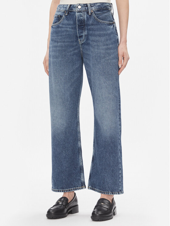Tommy Hilfiger Jeansy Loose Straight Rw Klo WW0WW40646 Niebieski Wide Leg