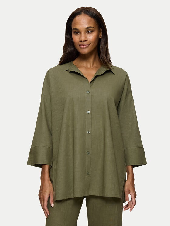 Triumph Koszula Summer 10222569 Zielony Oversize