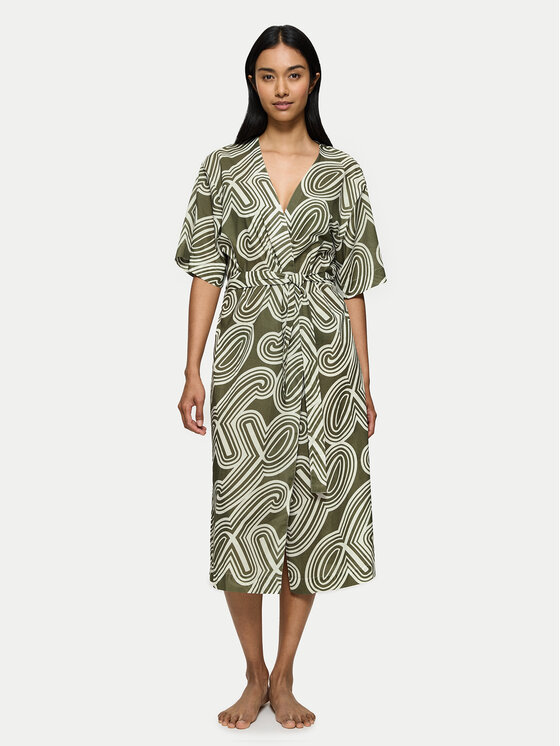 Triumph Kimono Beach MyWear 10222618 Zielony Relaxed Fit