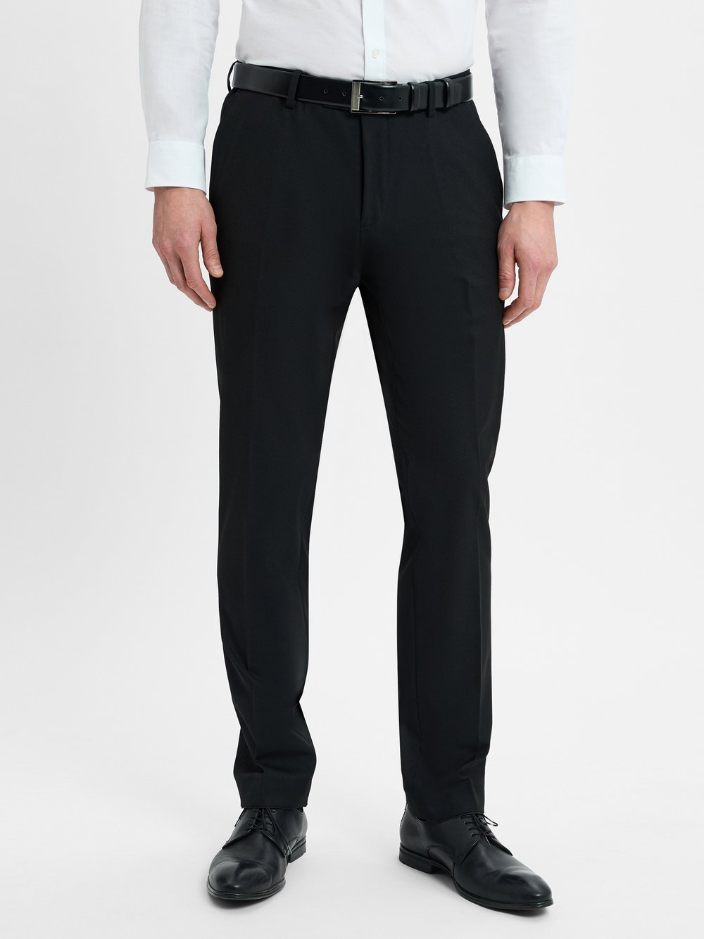 Finshley & Harding Męskie spodnie od garnituru modułowego Mężczyźni Slim Fit czarny, 26