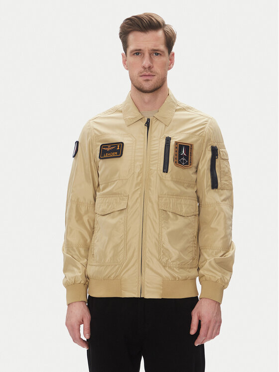 Aeronautica Militare Kurtka przejściowa 251AB2071CT3081 Beżowy Regular Fit