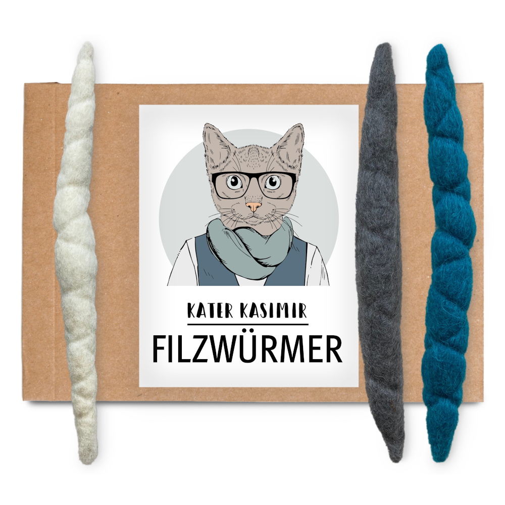 Kater Kasimir, robaczki z filcu - Zestaw (3 szt.)