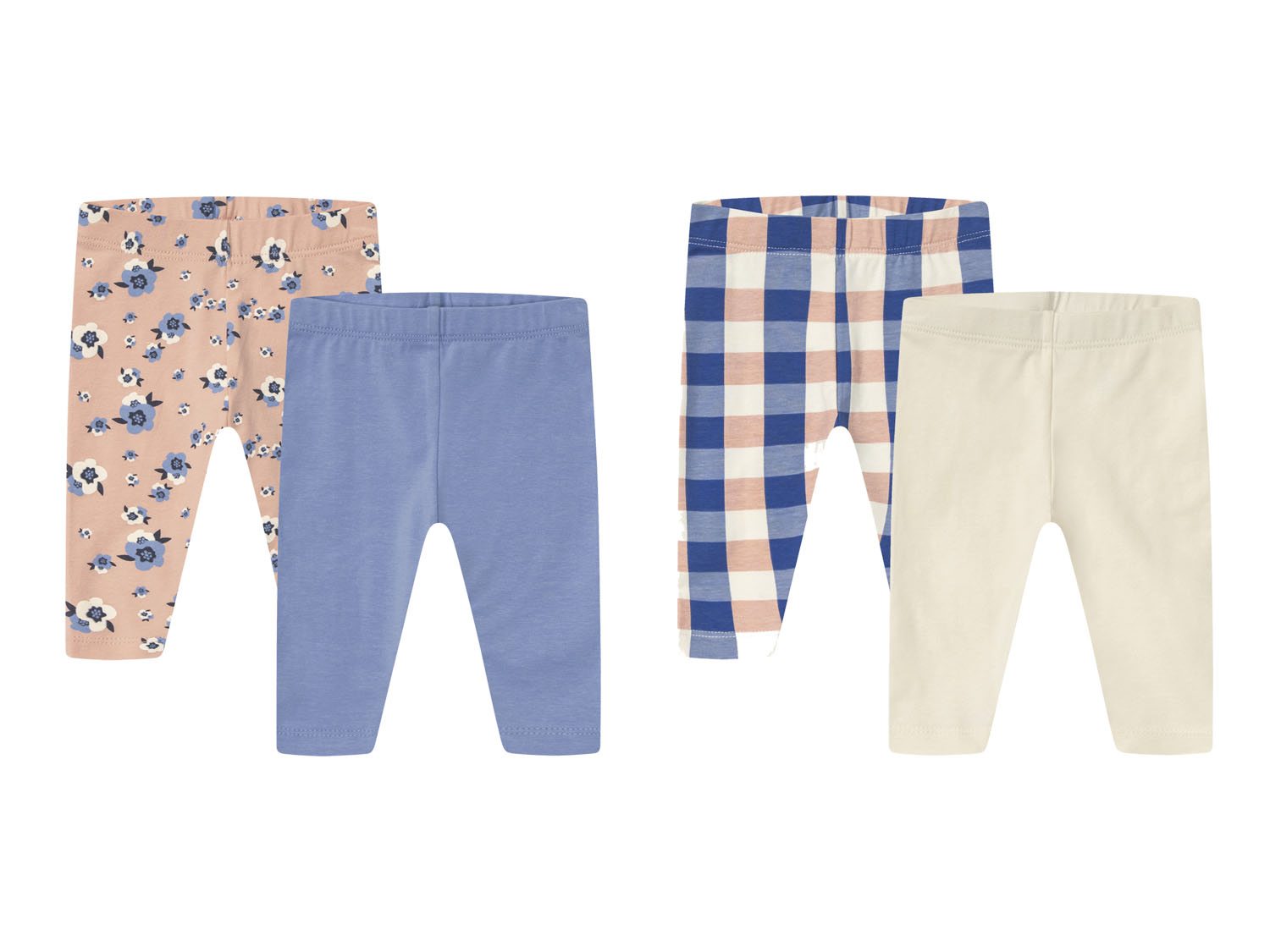 lupilu® Legginsy niemowlęce z bawełną, 2 pary miniaturka