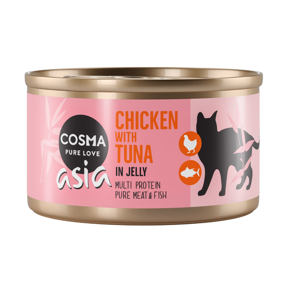 Megapakiet Cosma Asia, w galarecie, 24  x 85 g - Kurczak z tuńczykiem