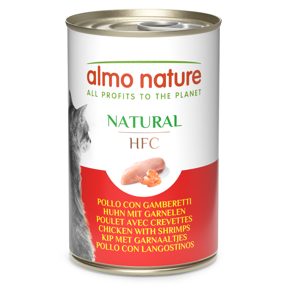 Korzystny pakiet Almo Nature HFC, 12 x 140 g - Kurczak z krewetkami