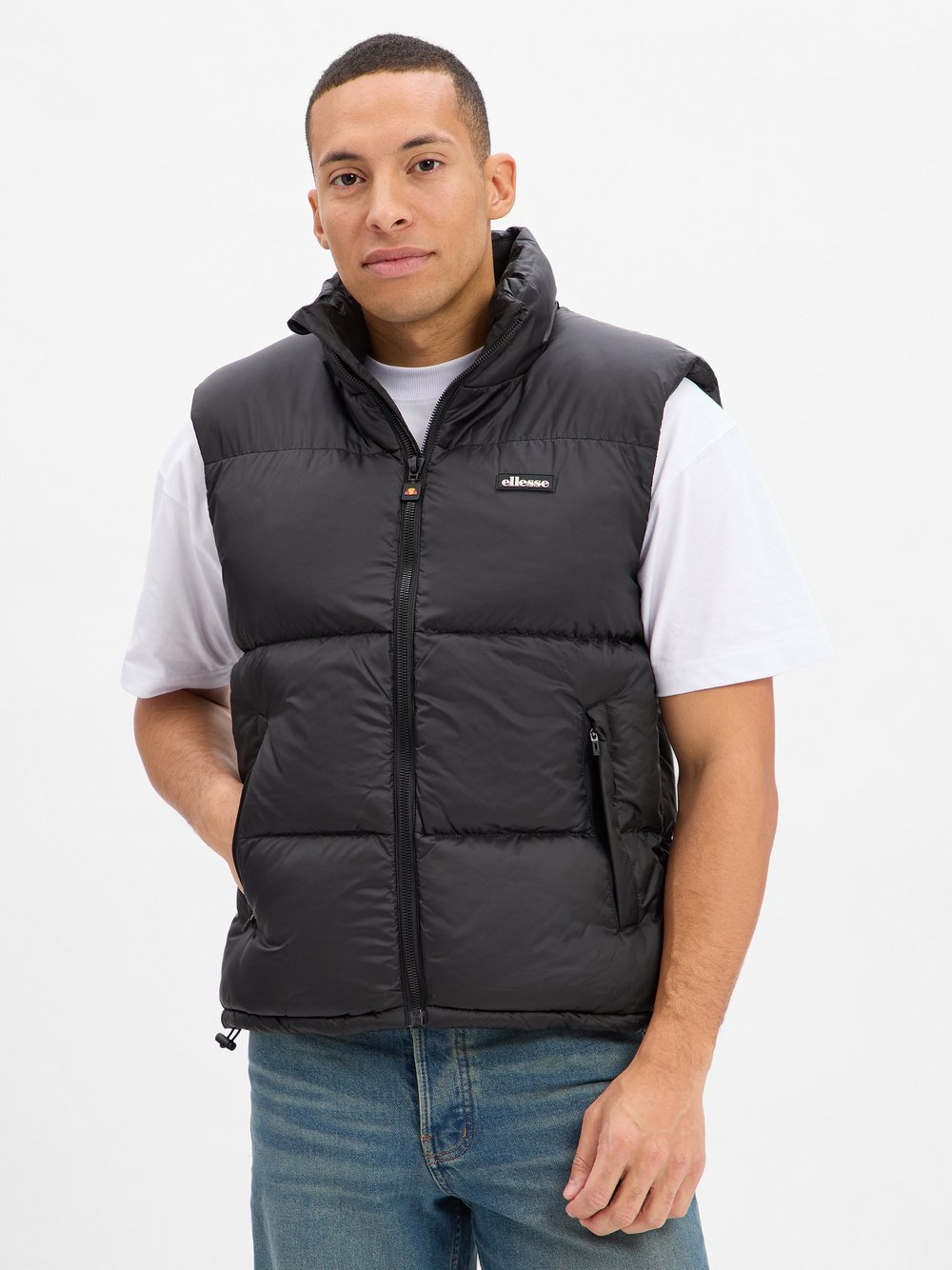 ellesse Męska pikowana kamizelka - Bargent Mężczyźni czarny jednolity, XL
