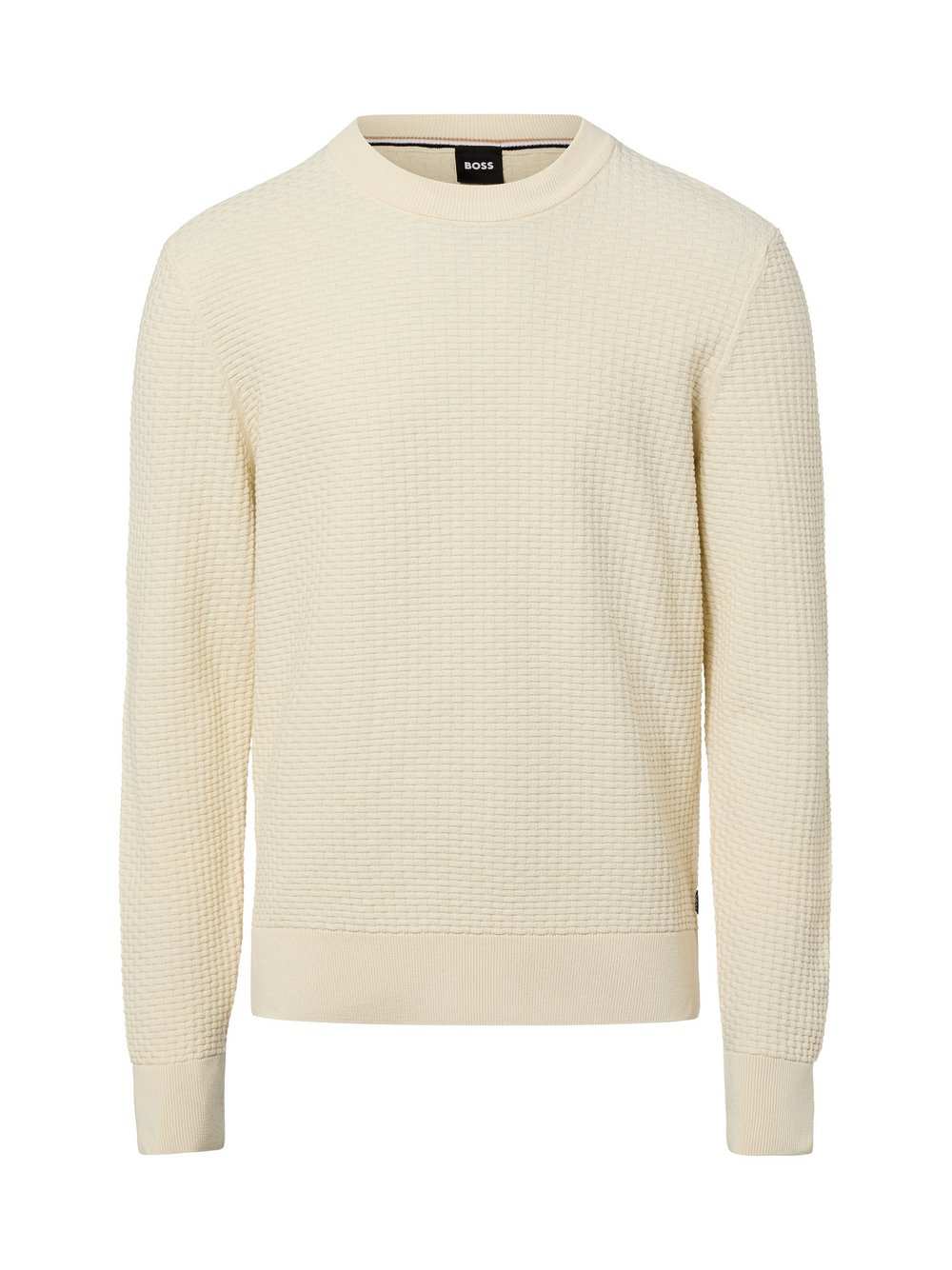 BOSS Sweter - H-Imberto Mężczyźni Bawełna beżowy, M