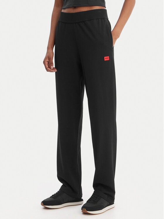HUGO Spodnie dresowe Signature 50556808 Czarny Regular Fit