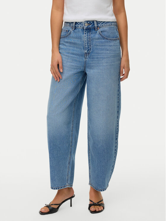 Vero Moda Jeansy Billie 10341198 Niebieski Barrel Fit