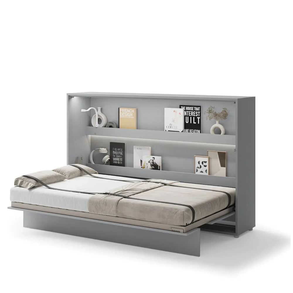 Półkotapczan poziomy BC-05 Bed Concept 120x200 cm Szary półkotapczan, półkotapczany, półkotapczany Lenart, Meble Lenart, Lenart, bed concept, półkotapczan Lenart, łóżko w szafie