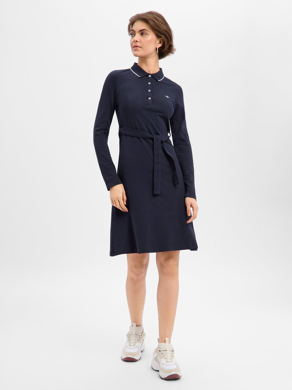 Gant Damska sukienka polo Kobiety Bawełna niebieski, XL