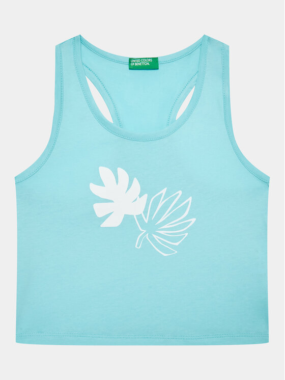 United Colors Of Benetton Top 3096CH013 Niebieski Regular Fit