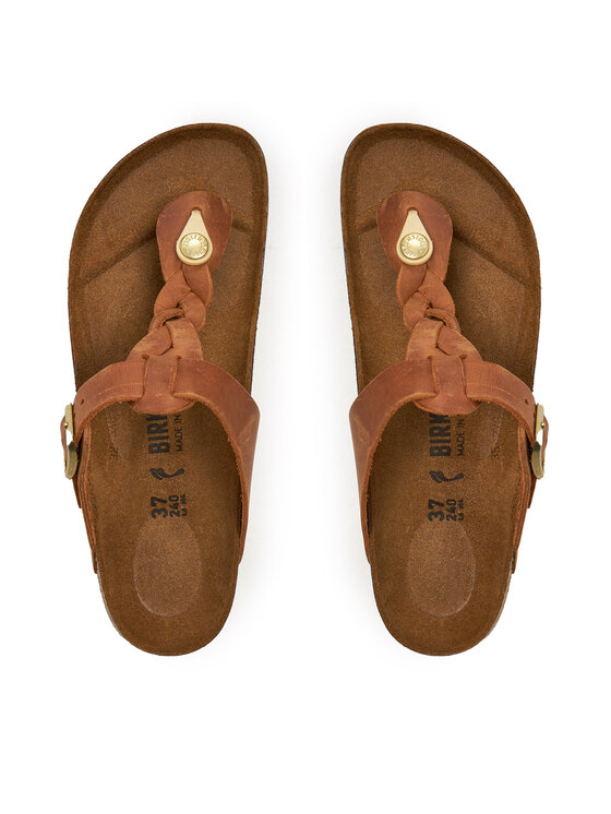 Birkenstock Japonki Gizeh Braided 1021336 Brązowy