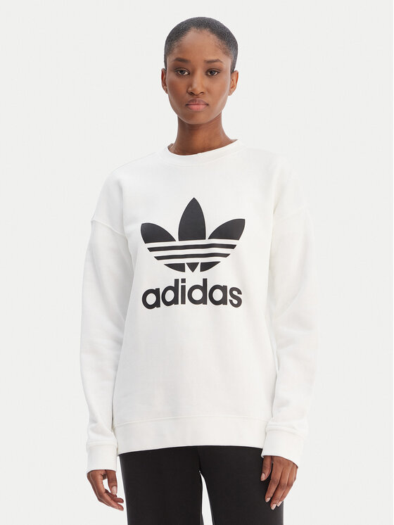 adidas Bluza Trefoil GN2961 Biały Regular Fit