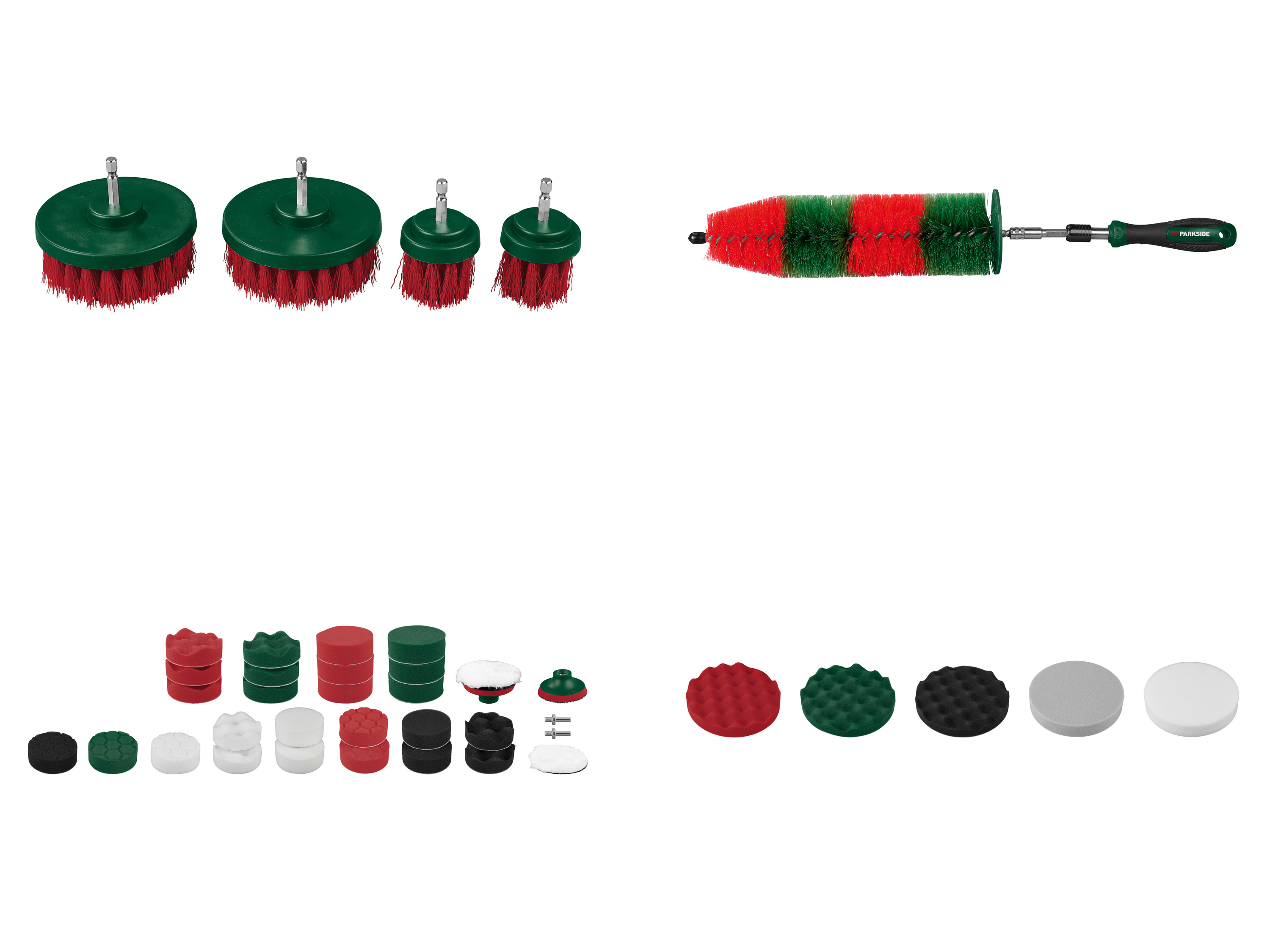 PARKSIDE® Szczotki do tapicerki / Szczotka do kół i felg / Zestaw do polerowania / Nakładki polerskie miniaturka