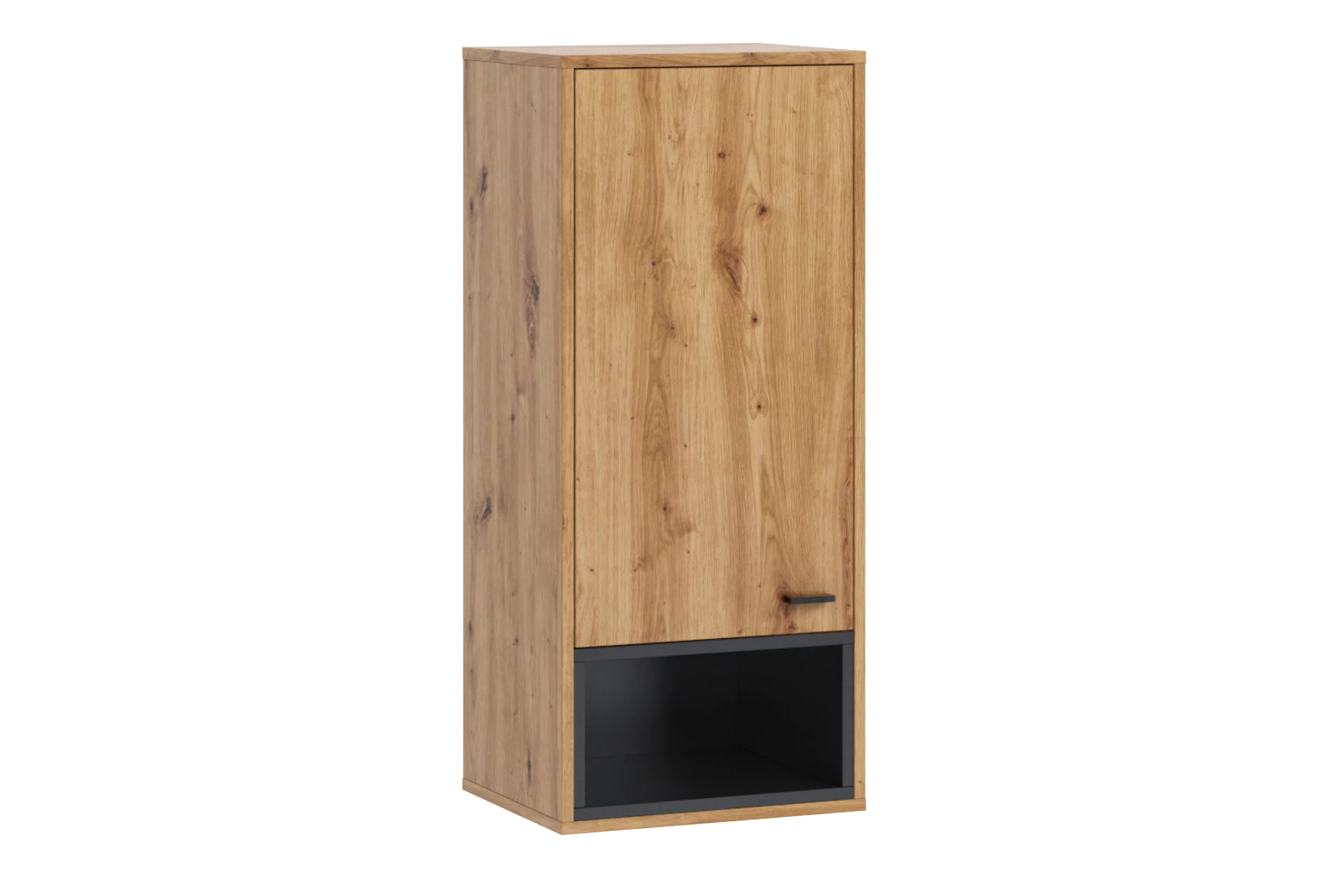 Elegancka szafka wisząca z 3 półkami dąb artisan PERLA