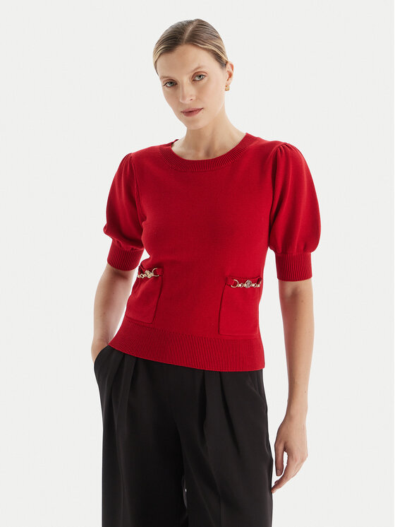 Fracomina Sweter FR25WT7019K55601 Czerwony Slim Fit