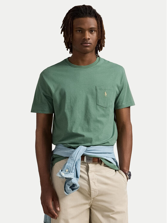 Polo Ralph Lauren T-Shirt 710704248270 Zielony Regular Fit