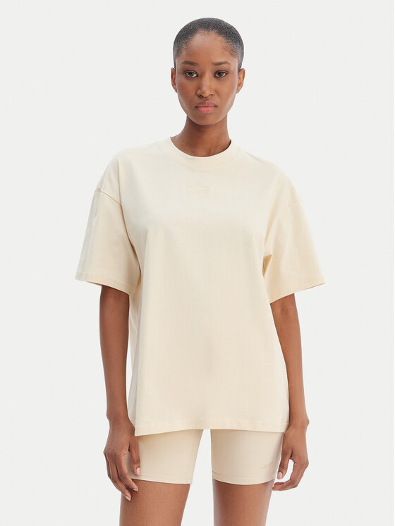 Reebok T-Shirt Reebok x Ewa Chodakowska RK25611CCW Beżowy Relaxed Fit