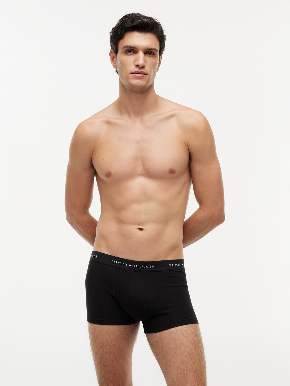 Tommy Hilfiger Męskie kąpielówki w 3-paku Mężczyźni Bawełna czarny, XL