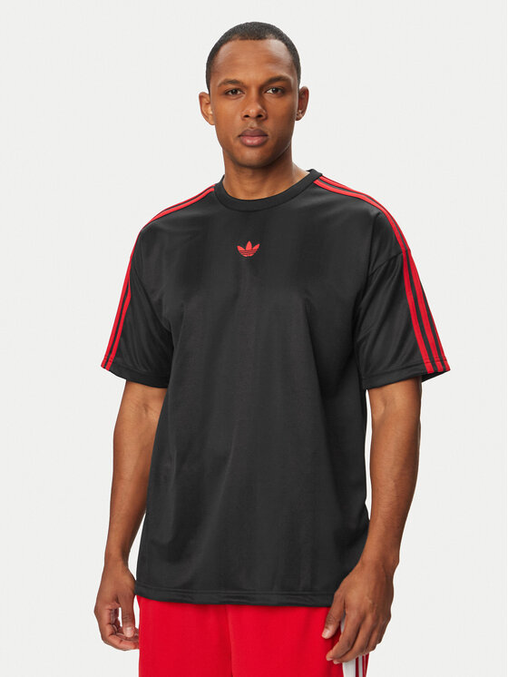 adidas T-Shirt adicolor Jacquard KD5831 Czarny Loose Fit